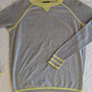 Grey Lightweight  Sweater with Mesh Sleeves S/P